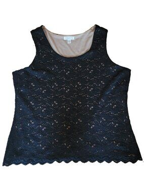 Coldwater Creek Lined Lace Top (sz 2x)